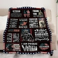thumbnail image 2 of Veteran Gifts, Veteran Gifts for Men, Veteran Fathers Gifts, Vietnam Veteran Gifts Blanket, Navy/Army/Air Force Veteran Gifts, Gifts for Veterans, Hard Head Veterans Blanket 60"x50", 2 of 5