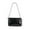 Black, variant on Women's Beaded Chain Shoulder Bag Zipper Closure Vintage PU Crossbody Bag Envelope Bag (Silver)