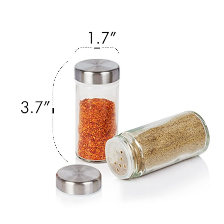 Onlycook Glass Graduated Salt Seasoning Pepper Spice Shaker Storage Jar  Bottle Cooking Container