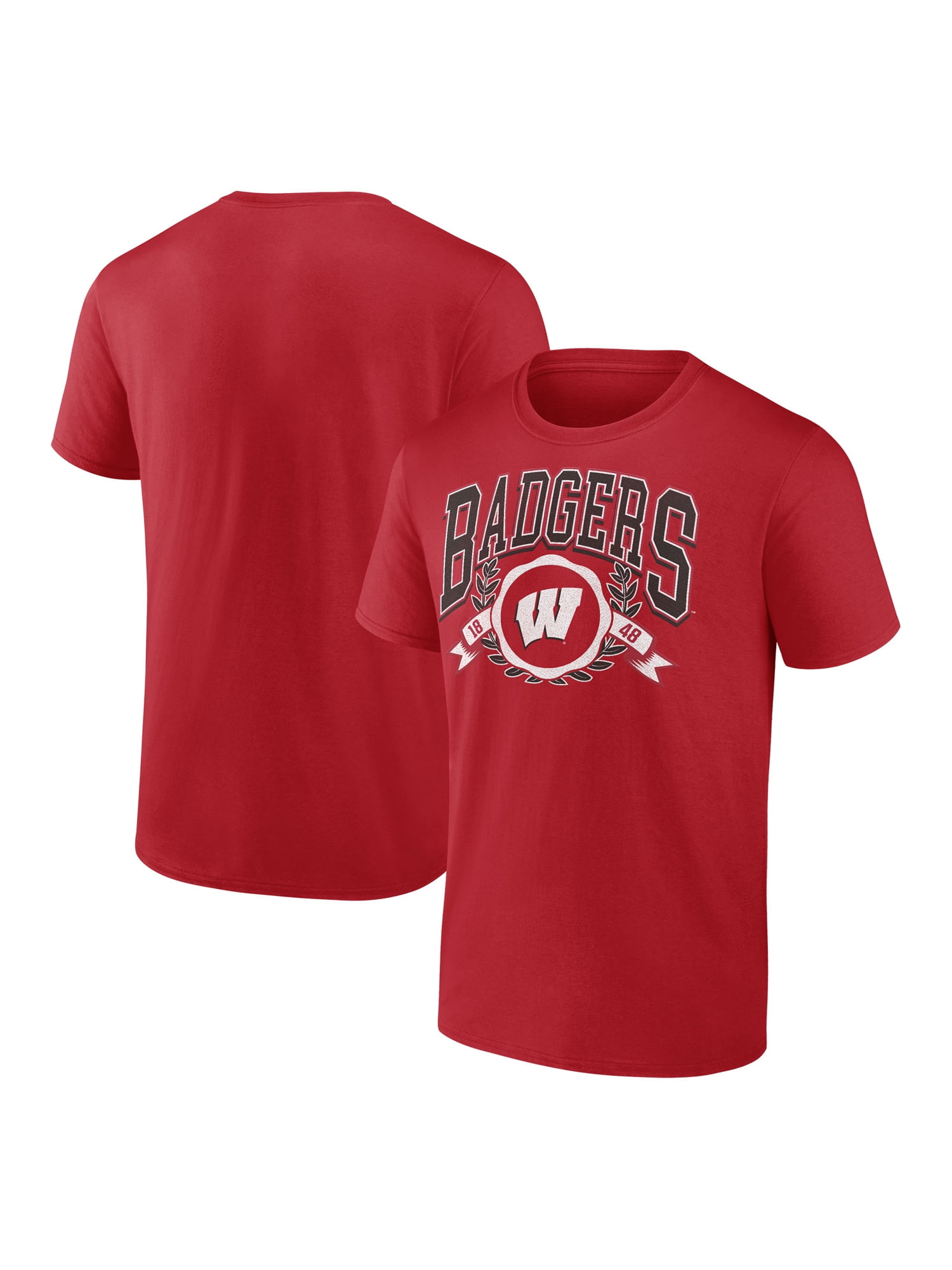 NCAA Wisconsin Badgers&nbsp; Men's Cotton Red Short Sleeve T-Shirt