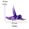 thumbnail image 2 of 1 Pack Metal Hummingbird Wall Art Decor Iron 3D Hummingbird Outdoor Wall Sculpture Outdoor Garden Fence Hanging Decor Colorful Bird Wall Art Decorations with nails for Patio Living Room Bedroom Purpl, 2 of 3