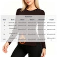 thumbnail image 3 of Nugftut Womens Thermal Tops Fleece Crew Neck Thermal Shirts Long Sleeve Hem Slit Warm Cold Weather Winter Thermal Tops, 3 of 9