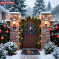 thumbnail image 4 of Stylish Metal Hanging Christmas Tree Wind Spinner - Concentric Circle Design with Radiating Snowflake Pattern for Garden Decor, 4 of 7