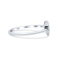 thumbnail image 2 of Dainty Small Heart Shape With Beach Ring Band 925 Sterling Silver Size 6, 2 of 5