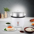 thumbnail image 4 of OVENTE Electric Rice Cooker and Food Steamer – 10-Cup Cooked Capacity (5 Cups Uncooked), Nonstick Removable Pot, Keep Warm Function, Steaming Basket, Measuring Cup & Spatula Included, White RCS01W, 4 of 8