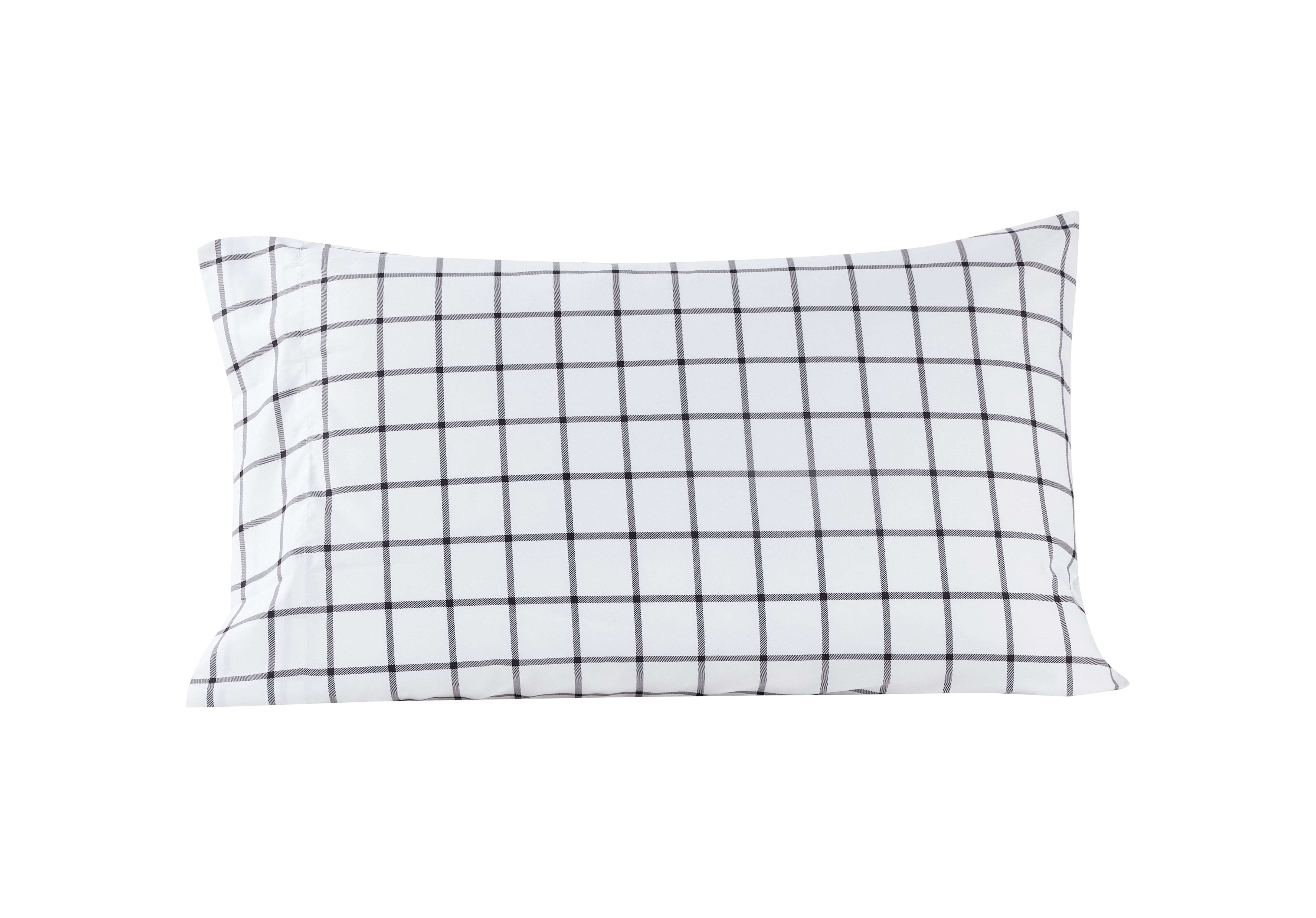 Mainstays Super Soft High Quality Brushed Microfiber Bed Sheet Set, Twin-XL, White Windowpane, 3 Piece