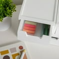 thumbnail image 6 of Martha Stewart Weston Stackable White Engineered Wood Boxes with Drawers, Office Desktop Organizers, Set of 3, 6 of 12