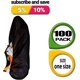 thumbnail image 3 of Althee 100 Pack Of Disposable Pp Shoe Covers One Size Fit Most Black Non-slip Shoe Protectors, 3 of 5