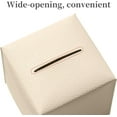 thumbnail image 4 of Refined Tissue Box Cover, 12.7cm X 12.7cm, Modern PU Leather Square Tissue Box Holder for Creative Decoration, Perfect for Bathroom/Office/Car/Nightstand/Dining Table (Beige), 4 of 7