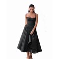 thumbnail image 3 of Women'S 2025 Summer Dress Spaghetti Strap Boho Fit Slim Fit Beach Sundress Black S, 3 of 8