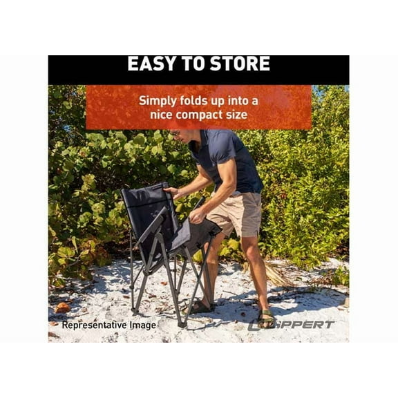 Lippert Hard Arm Padded 3-Position Quad Chair - Sand - MPN 2022120580