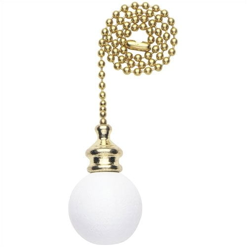 Westinghouse Lighting White Wood Ball Ceiling Fan Pull Chain (Set of 17
