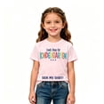 thumbnail image 4 of JAJAHO Kindergarten Graduation T Shirt Kids Toddler Happy Graduation Letter Graphic Tees For Boys Girls Short Sleeve Crew Neck Top, 4 of 4