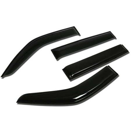 For 1997 to 2004 Mit Montero Sport 4DR 4pcs Window Vent Visor Deflector Rain Guard (Dark Smoke) 98 99 00 01 02