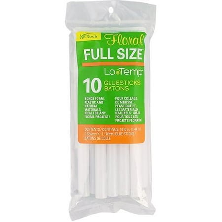 Low Temp Full Size Glue Sticks-Floral 6"x.44" 10/Pkg