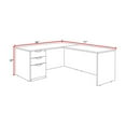 thumbnail image 4 of Regency Legacy 66 x 77 in. L Desk with Single Full Pedestal Drawer Unit- Noble Oak, 4 of 10