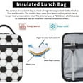thumbnail image 5 of Black And White Soccer Funny Football Portable Lunch Bag Insulated Lunch Box Reusable Totes For Women Men Work Picnic Camping, 5 of 6