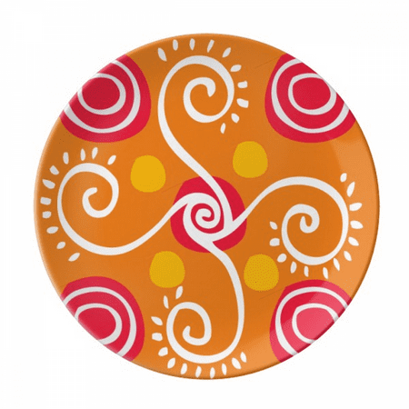 

Orange s Mexico Totems Ancient Civilization Plate Decorative Porcelain Salver Tableware Dinner Dish