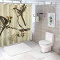 thumbnail image 7 of Orinice Birds Tree Branch Leaves Bathroom Decor Set, Colorful Luxurious Print Polyester Fabric Fashion Shower Curtain with Hooks, Waterproof Home Bathtubs Decoration 60x72, 7 of 7
