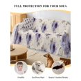 thumbnail image 4 of Purple Spring Floral Couch Cover for 2 Cushion Couch, Farmhouse Flowers Modern Art Washable Love Seat Sofa Covers Slipcover, Throw Sofa Covers for Pets, Furniture Protector 71"x102", 4 of 9