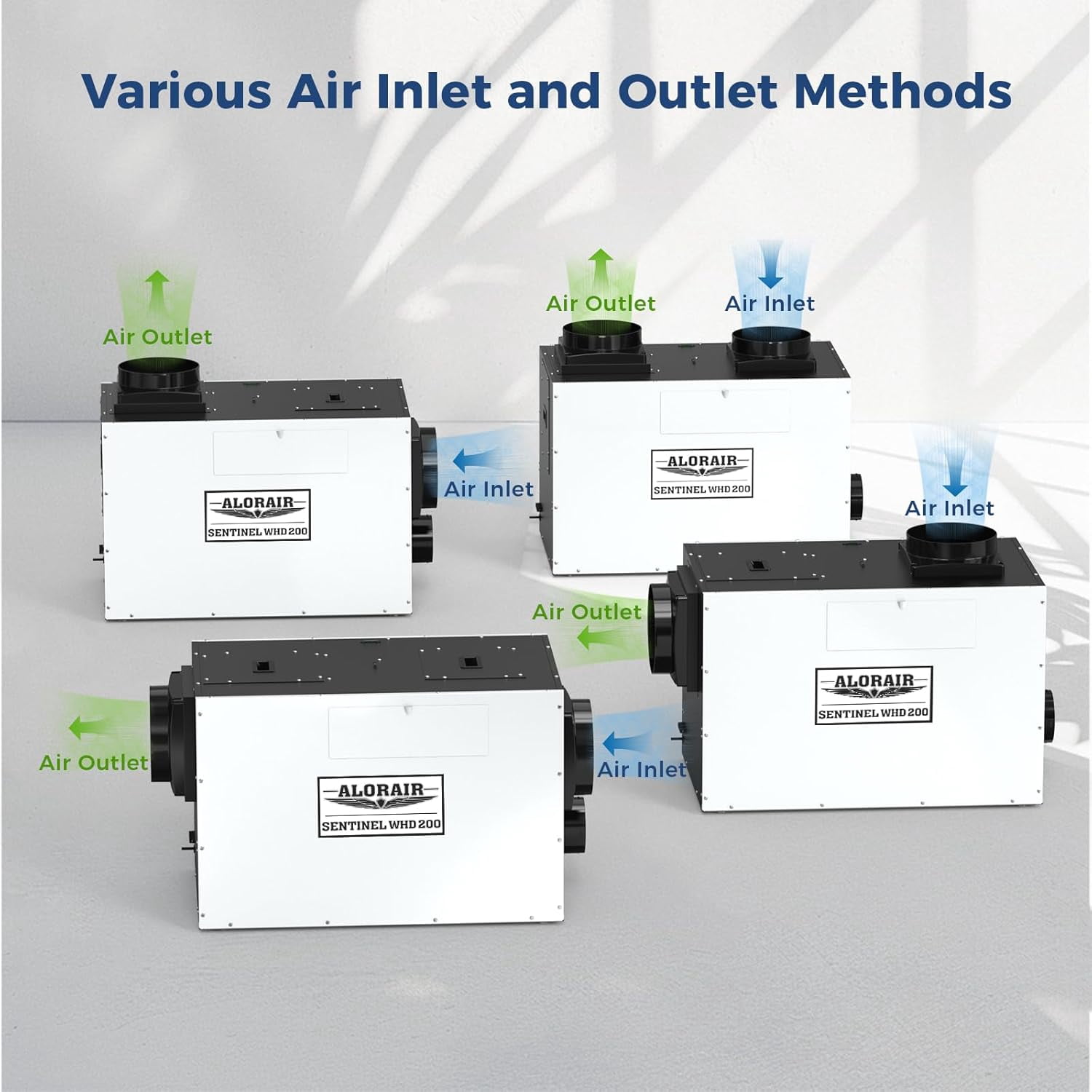 ALORAIR Whole House Dehumidifier, 165 PPD Commercial Grade Whole Home Dehumidifiers for Home, Garages, Water Damage Restoration, 4500 Sq.Ft dehumidifiers for Crawl Space,SLGR Dehumidifiers