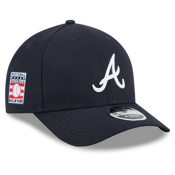 Men's New Era Navy Atlanta Braves Baseball Hall of Fame 9FORTY M-Crown Adjustable Hat