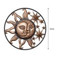 thumbnail image 3 of Decoración de arte de pared de Metal de hierro forjado estatua de decoración de esculturas creativas de sol y luna, 3 of 4