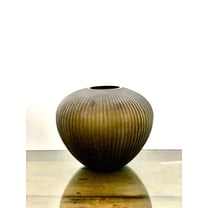 BIDK Home Small Appy Tabletop Glass Vase - 9.75" - Brown