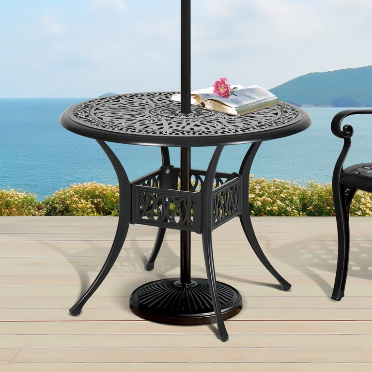 42 round patio table with umbrella hole Vicllax 42