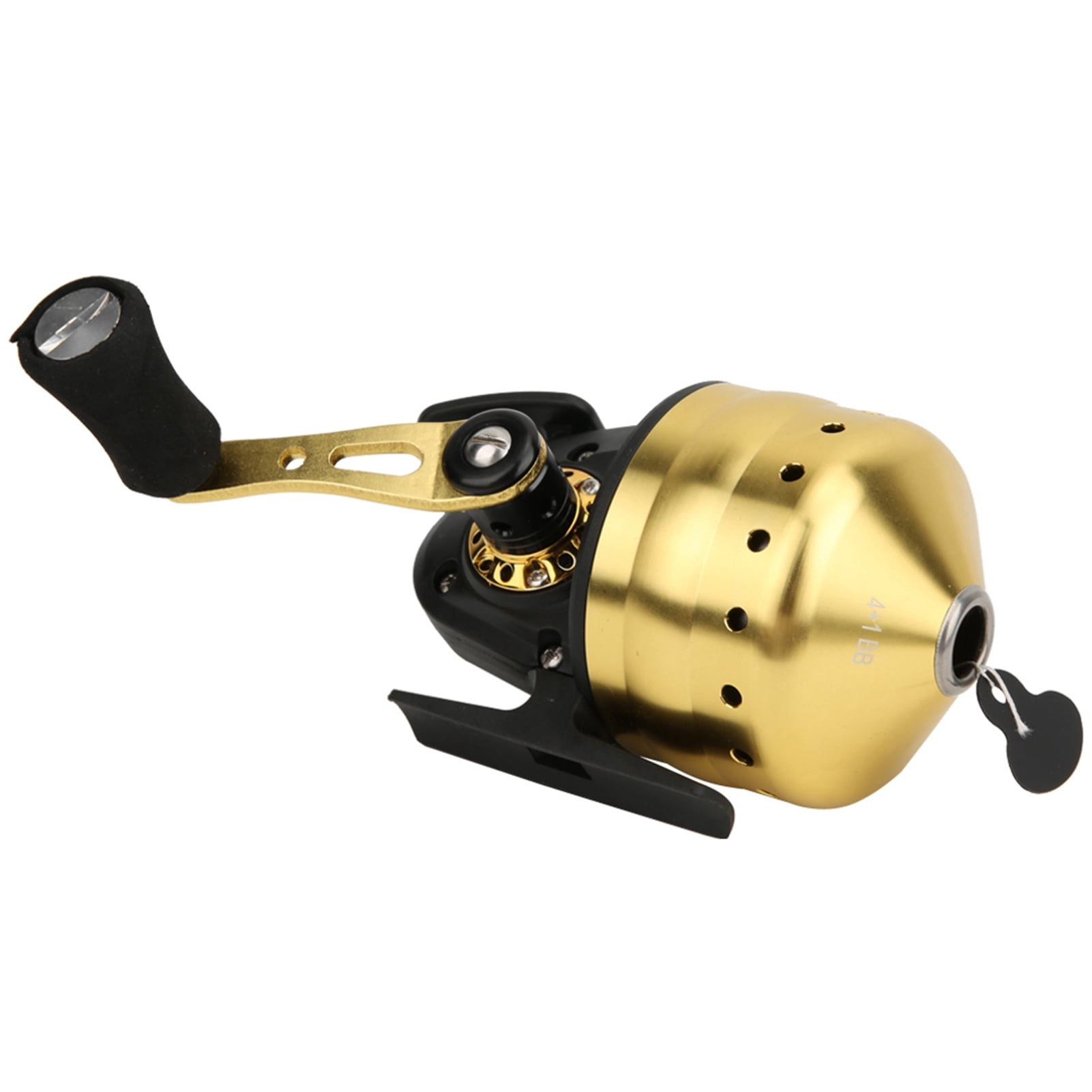 NFTIGB Golden Spincast Reel for Outdoor Bow Fishing, Closed Face Inside Lines Fish Hunting Shooting Accessory (5.12 in / 13.00 cm)