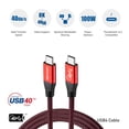 thumbnail image 5 of USB 4 Cable 3ft with 8K Video & 100W Charging & 40G Data Sync, RIITOP USB C to C Display Cable Compatible with Thunderbolt 4, Thunderbolt 3, MacBook, XPS, Surface Pro, Type C Hub Docking, 5 of 9