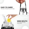 thumbnail image 3 of ACDANC 40oz Glass Water Bottles - Large, Clear, Borosilicate Glass Water Bottle with Stainless Tea Infuser - Cup-Function Lid, Neoprene Sleeve, Strap - Wide Mouth BPA free, for Tea, Beverages, Juice, 3 of 4