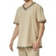 thumbnail image 5 of Camisas de Manga Corta de los Hombres Estilo Étnico Impreso Hendidura Cuello en V, Ligero Top Transpirable para la Primavera Y el Verano, 5 of 5