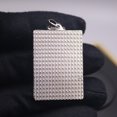 thumbnail image 2 of K-KED Solid 925 Sterling Silver Men Women Lucky Carved Guan Yu Square Oblong Pendant, 2 of 4