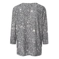 thumbnail image 5 of Jindong T-Shirt Décontracté à Paillettes Manches Trois-Quarts pour Femmes, 5 of 5