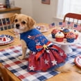 thumbnail image 4 of Nkmbld 4th of July Pet Clothing Cute Dog Mesh Skirt, Stylish Patriotic Puppy Dogs Princess Dresses, Summer Pet Outfits for Small Medium Dogs Cats, 4 of 9