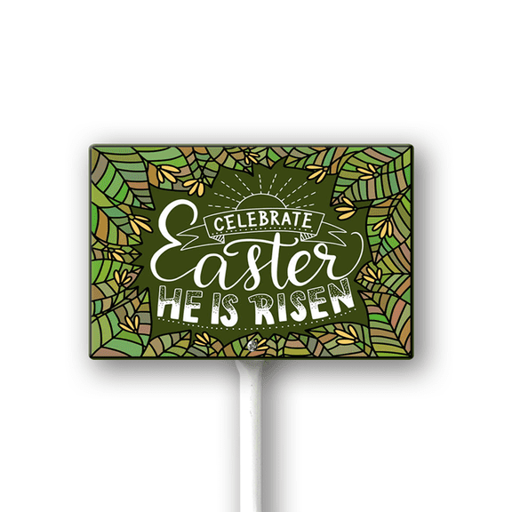 Eveokoki Easter He is Risen Yard Signs with Metal Stakes Outdoor Decorations Religious Jesus Cross Waterproof Lawn Sign Christian Holiday Party Decor Supplies for Christian Holiday Garden Lawn Decor