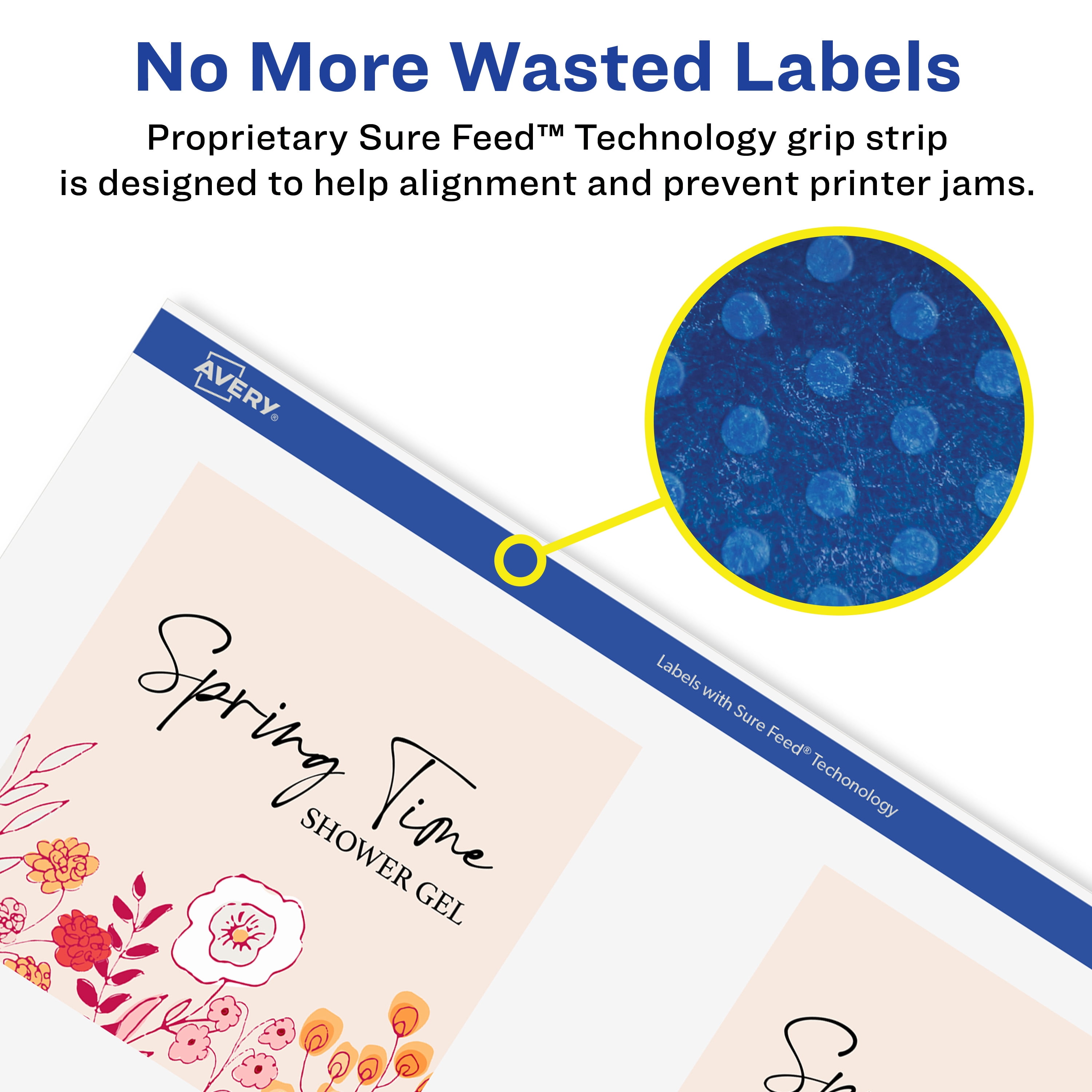 Avery 2-1/2" x 2-1/2" Waterproof Square Labels, 90 Labels