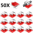 thumbnail image 2 of 50PCS Cable Organizer Clips Cable Management Wire Manager Cord Holder USB Charging Data Line Bobbin Winder Wall Mounted Hook 50PCS White, 2 of 6
