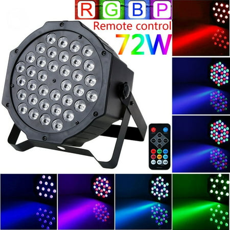 VGEBY Stage Lights,36 LED 72W  Par Lights by Remote and DMX Control for DJ Show Church Wedding Stage (Best Dj Light Show)