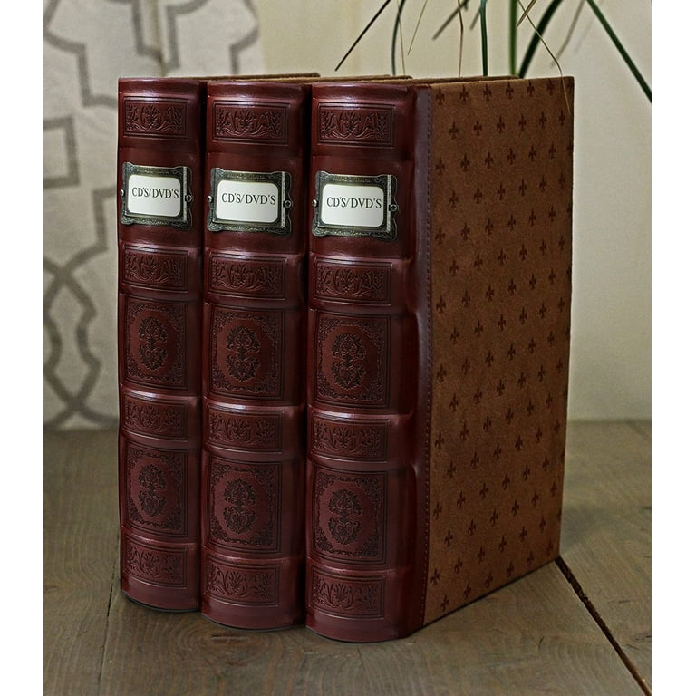 Bellagio-Italia Small CD/DVD Storage Binder, Crimson Red Leather