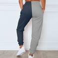 thumbnail image 4 of BiZtdJrK Womens Baggy Cinch Bottom Jogger Pants Fashion Colorblock Sweat Pants Casual Drawstring High Waisted Sweatpants Lounge Trousers with Pockets, Sales of The Day Lightning Gray XL, 4 of 8