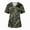 Army Green, variant on Women's Lace-Up V-Neck Scrub Top with Pink Red Camo Print, Short Sleeve, Soft Breathable Uniform Shirt for Nurses Camouflage L