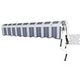 thumbnail image 7 of Awntech 10 Ft Maui Right Motorized Heavy Duty Patio Retractable Awning (120in x 9.25in x 96in), Navy/Gray/White Multi, 7 of 7