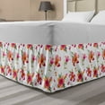 thumbnail image 1 of Spring Bed Skirt, Watercolor Style Composition with Seasonal Flourishing Nature Themed Petal Blossom, Elastic Bedskirt Dust Ruffle Wrap Around for Bedding Decor, 4 Sizes, Multicolor, by Ambesonne, 1 of 2