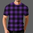 thumbnail image 6 of Mlzmgr Mens Flannel Plaid Shirts Short Sleeve Crewneck Basic Casual Tees Athletic Pullover, 6 of 6
