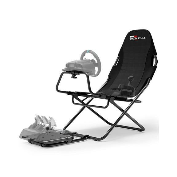 ARES WING Foldable Racing Simulator Cockpit with Seat, Sim Racing Cockpit Compatible with Formula & GT, Driving Simulator Compatible with Logitech, Fanatec, Moza on PS5/PS4/Xbox/PC