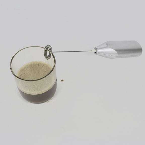 ZZkhGo Handheld Electric Milk Frother Battery Powered Stainless Whisk Coffee Frother Portable 19.5cm Foam Maker for Latte Cappuccino