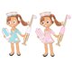 thumbnail image 1 of EeaseMX 1 paquete de 2 broches exquisitos de personajes de dibujos animados, creativos y multiusos, para decoración de disfraces (rosa y azul, 1 unidad cada uno), 1 of 7