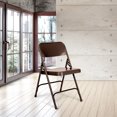 thumbnail image 7 of Hampden Furnishings Bernadine Collection Steel Double Hinge Folding Chair, Brown, 4 PACK, 7 of 7
